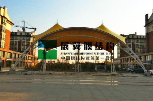 黑龍江鐵力景觀膜結(jié)構(gòu)舞臺(tái)工程完工
